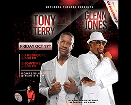 Glenn Jones and Tony Terry at Bethesda Theater flyer