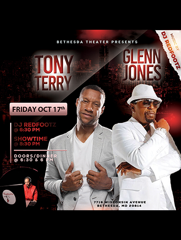 Glenn Jones and Tony Terry at Bethesda Theater flyer